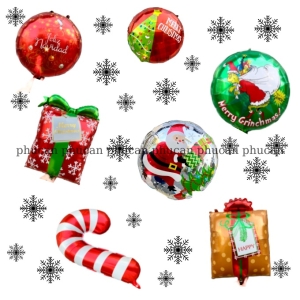 Bóng kiếng nhôm trang trí noel đẹp lung linh