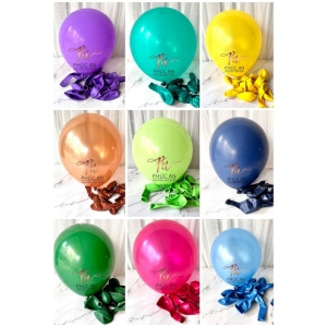 Set 10 bóng nhũ cao su D2 trang trí sinh nhật HPBD