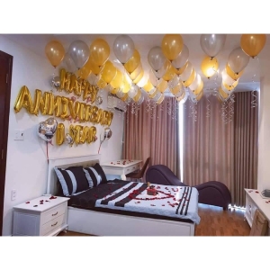 Set trang trí đẹp lung linh tình nhân kỷ niệm happy anniversary (COMBO 157)