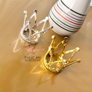 Vương miệng nhỏ 3cm đính đá trang trí bánh kem