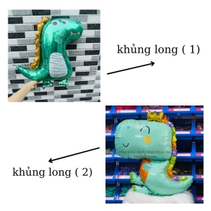 Bóng kiếng khủng long trang trí sinh nhật happy birthday cho bé trai gái dễ thương