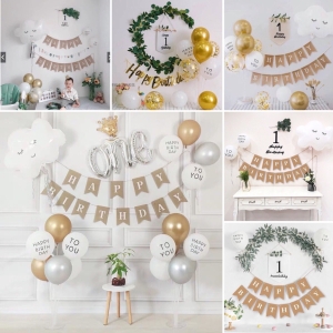 [Ảnh thật] Set trang trí sinh nhật Hàn Quốc TẶNG KÈM bơm bóng, keo dán tùy combo