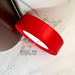 Ruy băng lụa 2cm trơn trang trí cuộn 2m