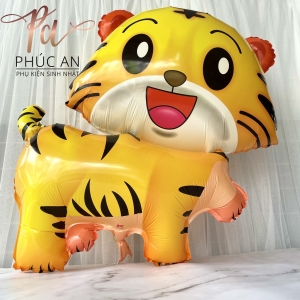 Bong bóng kiếng hình con hổ ngoan 83cm dễ thương trang trí sinh nhật HPBD