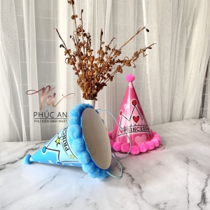Nón sinh nhật viền bông trang trí sinh nhật happy birthday cho bé