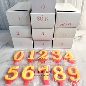 Hộp 20 nến số đèn cầy cắm bánh sinh nhật HPBD
