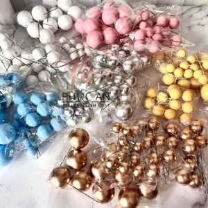 Set 40 viên bi nhựa trang trí bánh kem hpbd