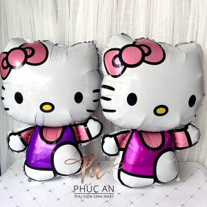 Bóng kiếng nhôm 35cm hình HELLO KlTTY dễ thương trang trí sinh nhật HPBD