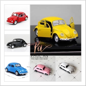 Xe kiểu dáng cổ điển mini trang trí bánh kem HPBD