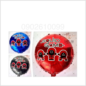 Bóng tròn Squid game trò chơi con mực giải trí, trang trí sinh nhật
